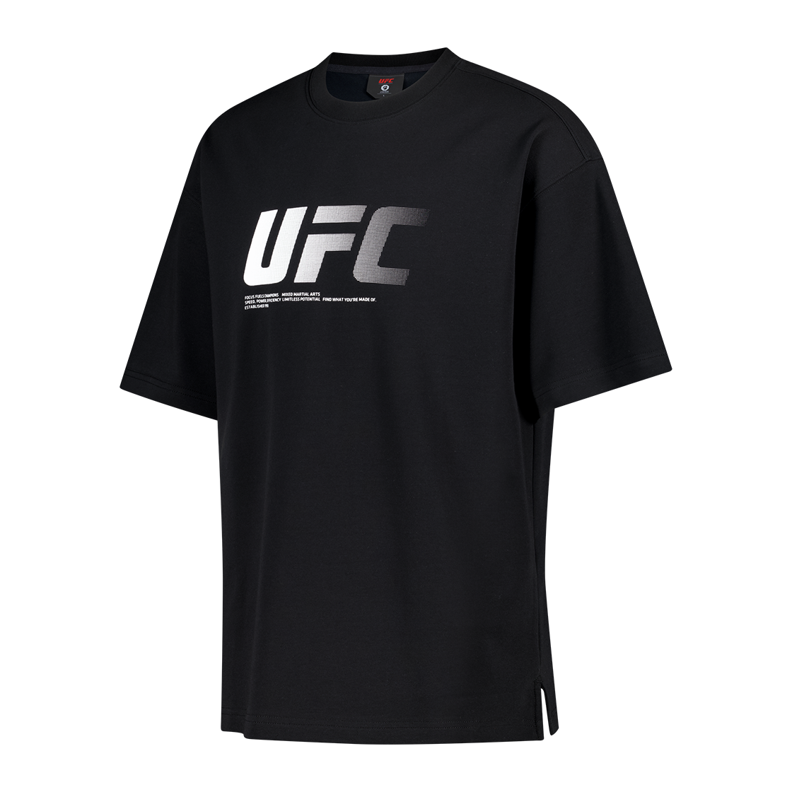 유에프씨 스포츠 제로 100 오버핏 반팔 티셔츠 블랙 U4SSX2312BK(UFC SPORT Zero 100 Oversized Fit Short Sleeved Shirt Black) - 2