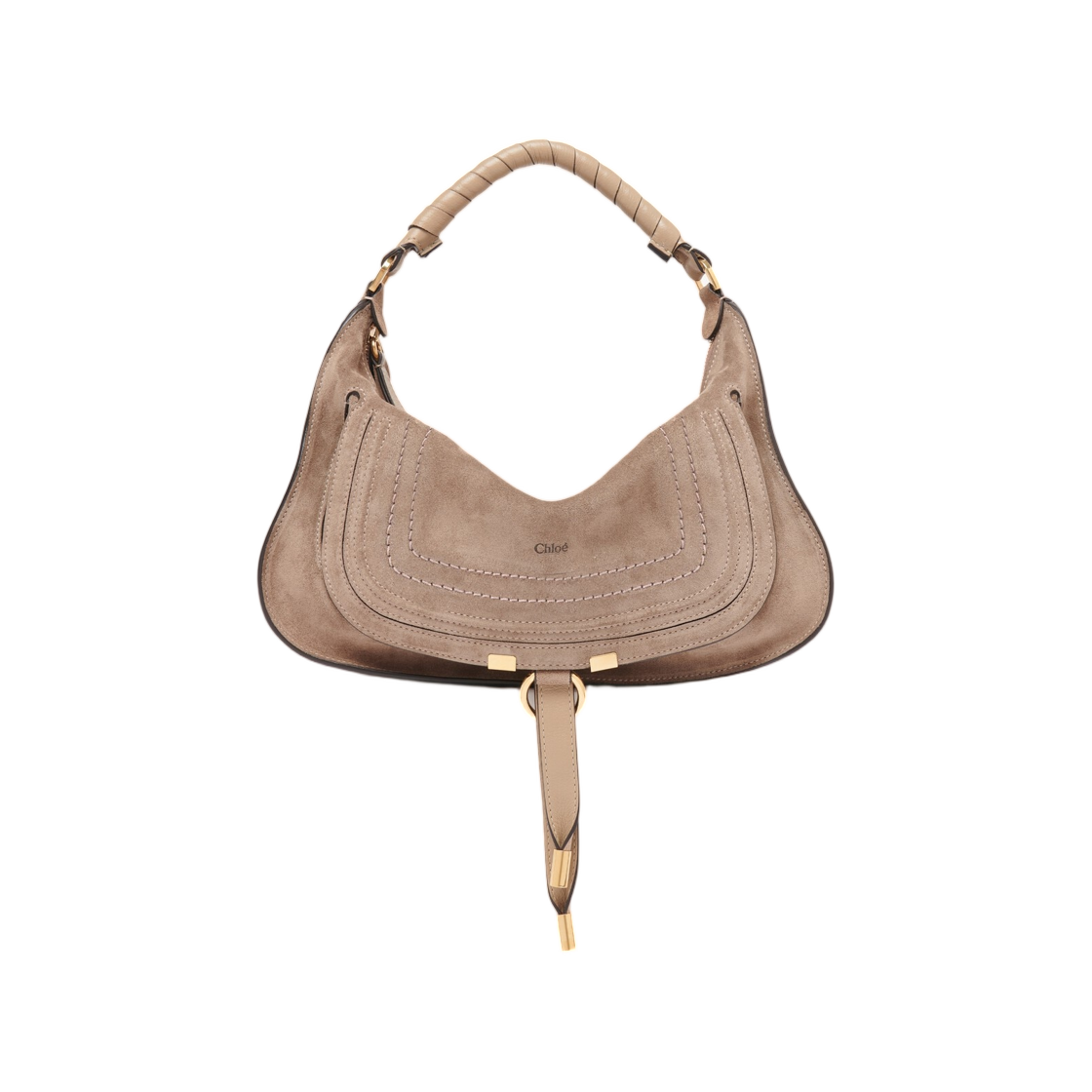 끌로에 스몰 마르씨 숄더백 스웨이드 레더 보이시 브라운(Chloe Small Marcie Shoulder Bag in Suede Leather Boyish Brown) - 1