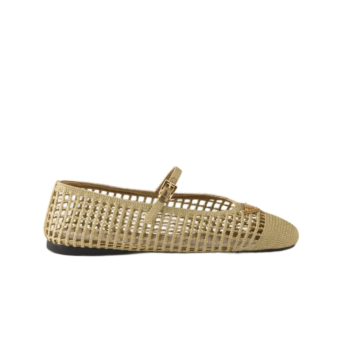 1F364O-2F46-F0482 (W) Prada Crochet Ballerinas Quartz