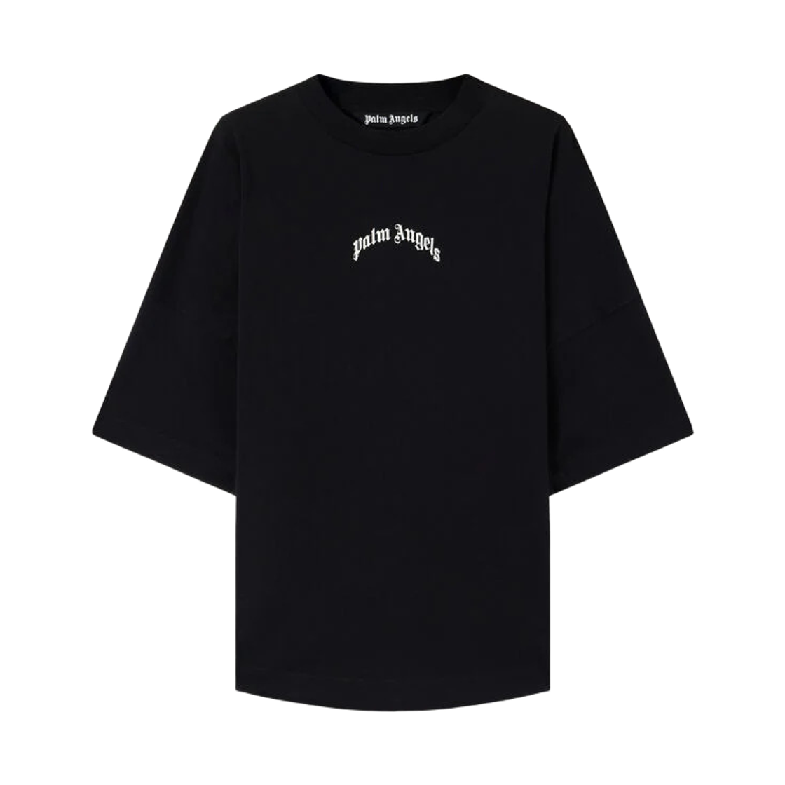 팜엔젤스 클래식 로고 오버 티셔츠 - 블랙 화이트(Palm Angels Classic Logo Over Tee - Black Off White)