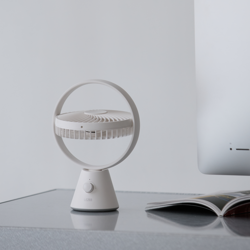 르젠 무선 저소음 BLDC 탁상용 모아르 선풍기 [릴리화이트](Lezen Wireless Low-Noise BLDC Desk Fan Moar [Lily White]) - 3
