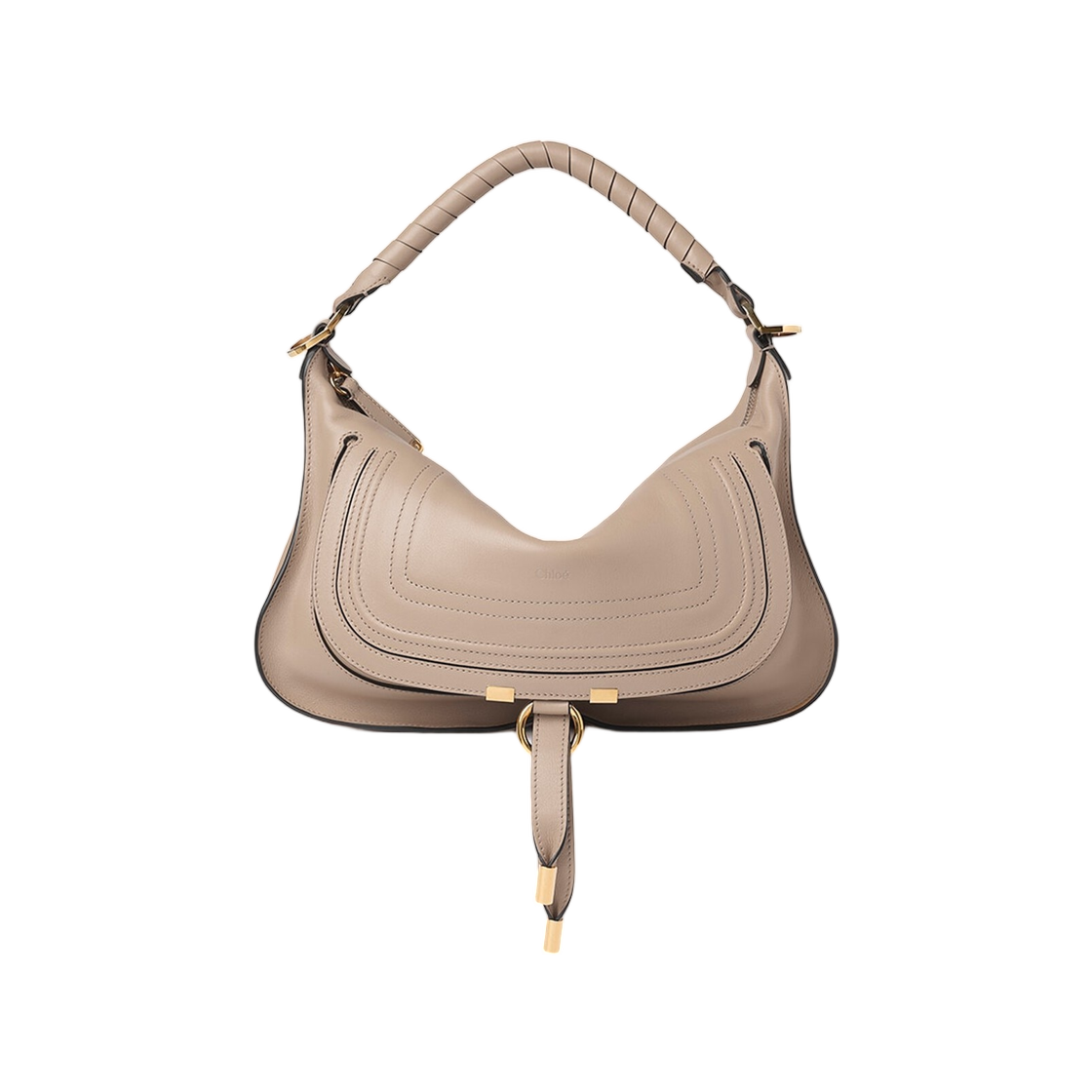 CH26SS882R3525Y Chloe Small Marcie Shoulder Bag in Soft Leather Woodsmoke