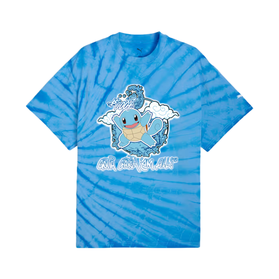 635656-01 Puma x Pokemon Squirtle Oversized T-Shirt Team Light Blue