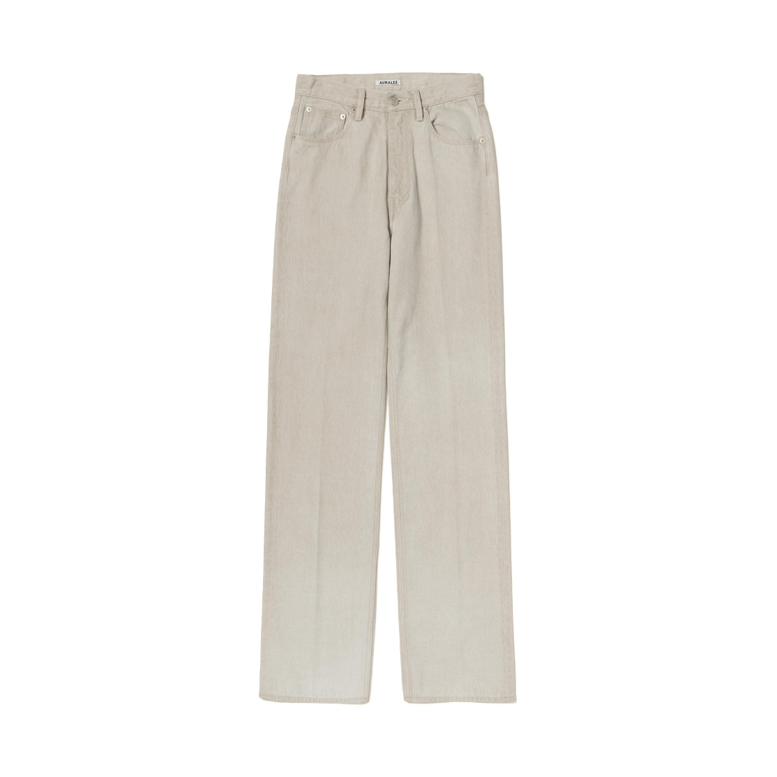(W) 오라리 페이디드 하드 트위스트 브라운 데님 5P 팬츠 라이트 그레이 - 26SS((W) Auralee Faded Hard Twist Brown Denim 5P Pants Light Gray - 26SS) - 1