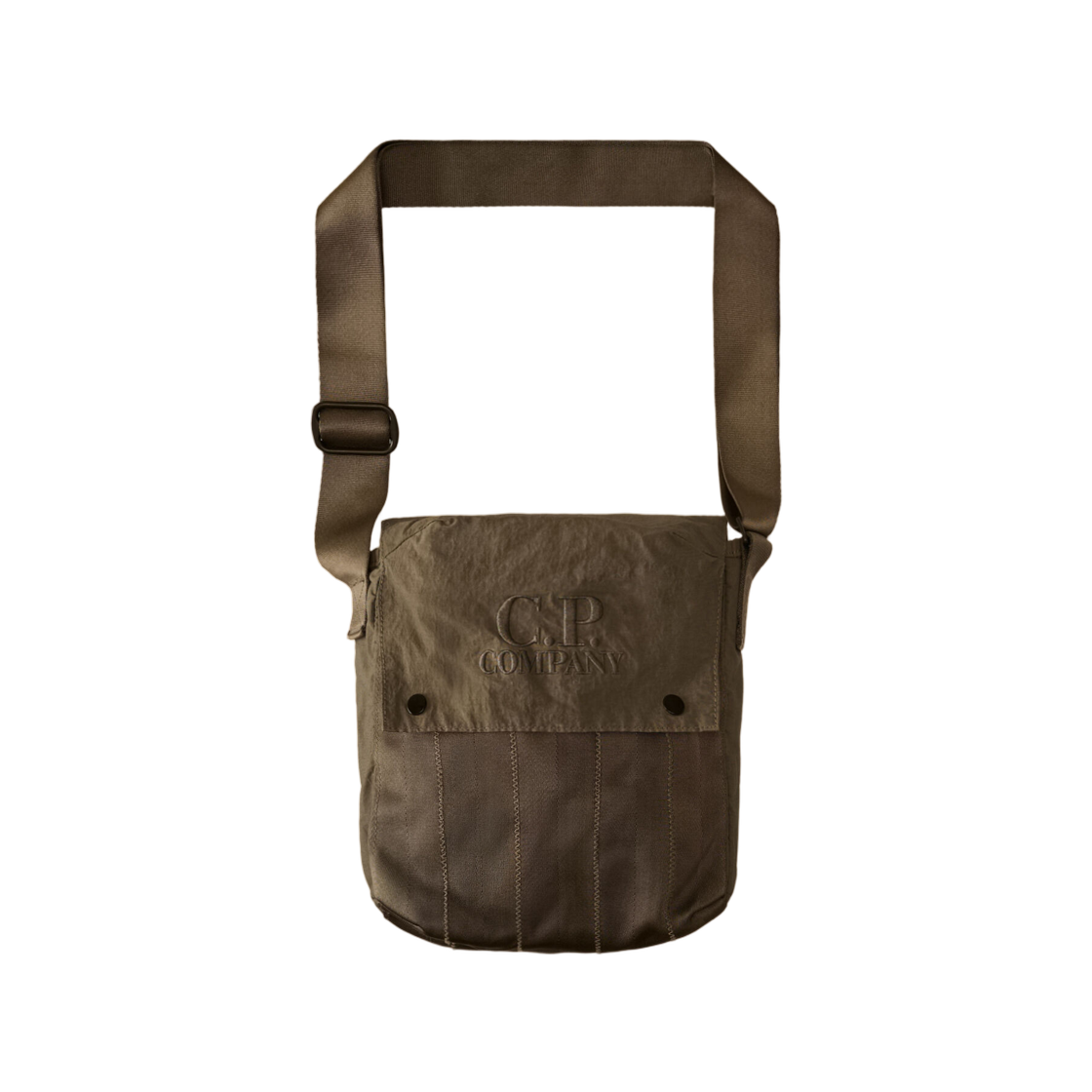 C.P. 컴퍼니 플레인 페이퍼 터치 믹스드 숄더백 건메탈 그레이 - 26SS(C.P. Company Plain Paper Touch Mixed Shoulder Bag Gunmetal Grey - 26SS) - 1