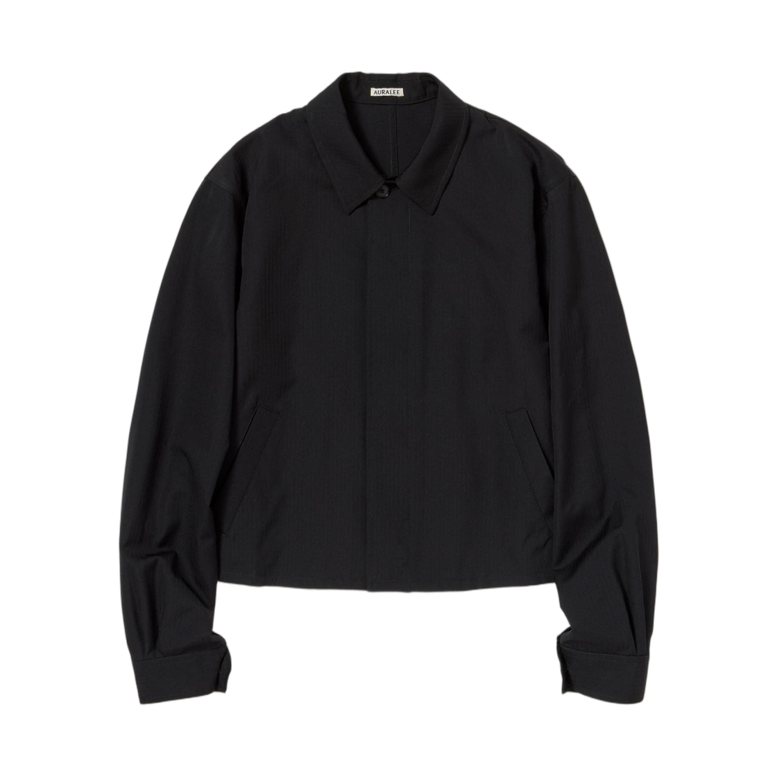 A26SB01CH Auralee Wool Herringbone Blouson Black - 26SS