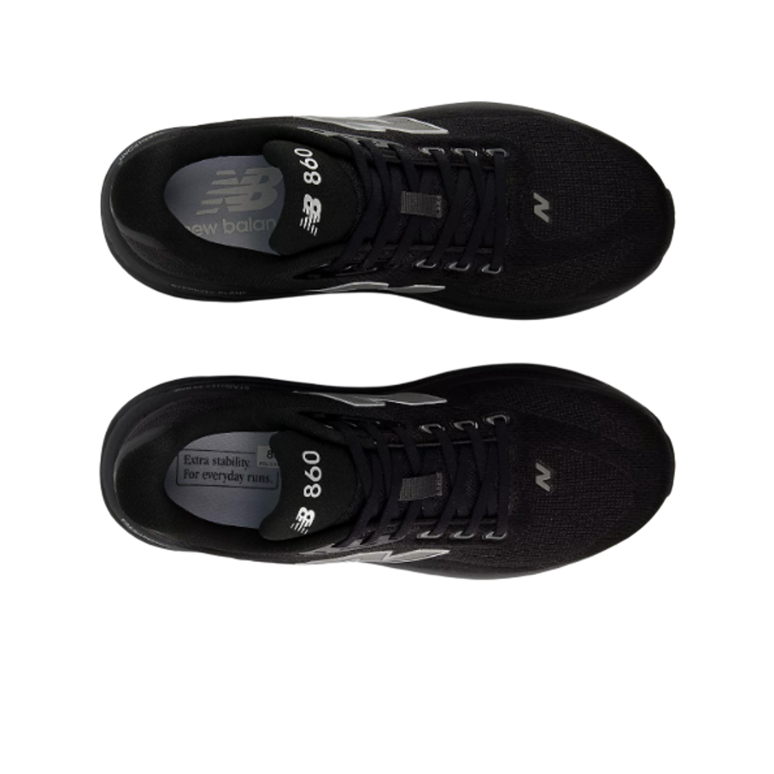 뉴발란스 프레쉬 폼 X 860v15 블랙 실버 메탈릭 - 2E 와이드(New Balance Fresh Foam X 860v15 Black Silver Metallic - 2E Wide) - 2