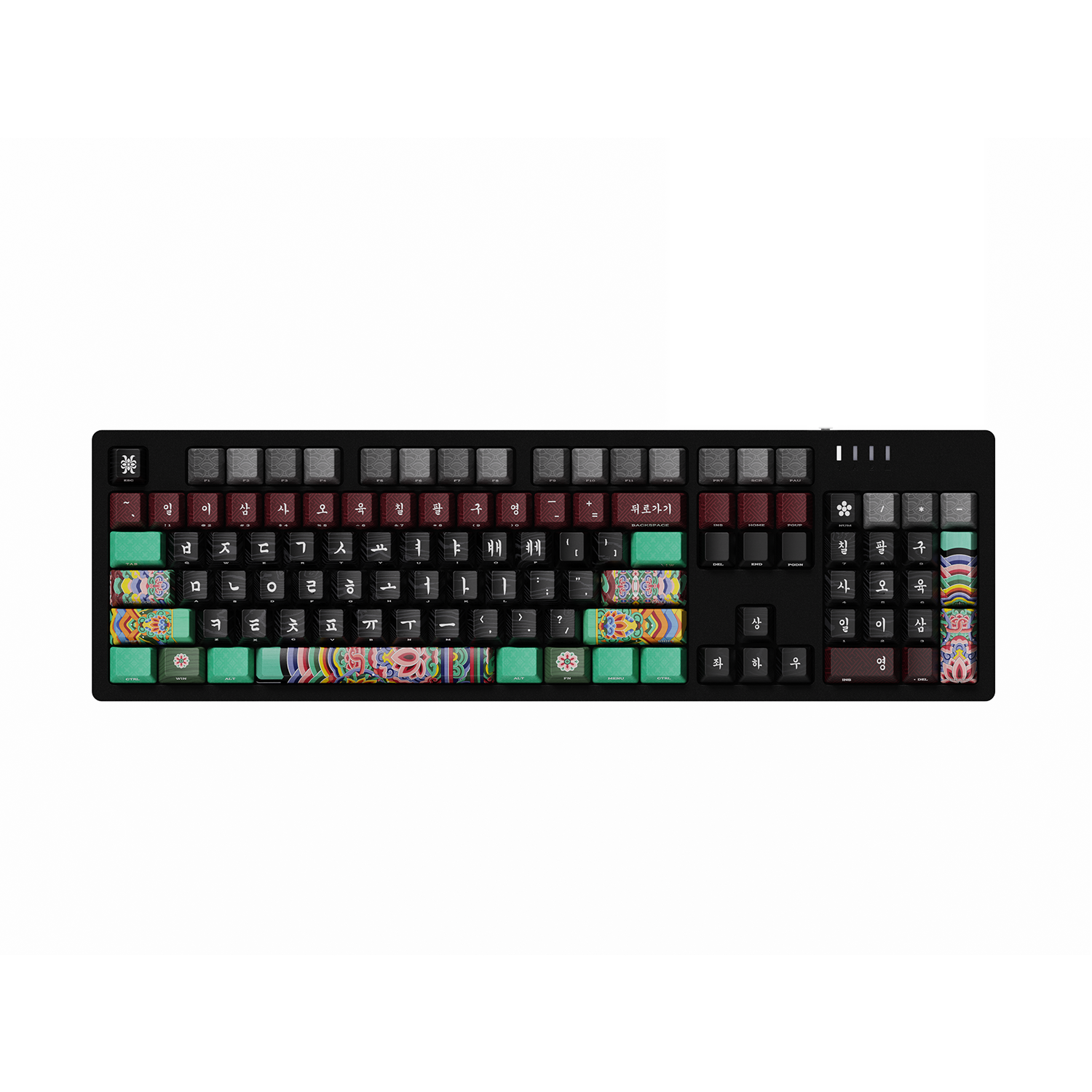 시이닷 블랙 단청 유선 LED 기계식 키보드 한국의 미(C.e.dot Dancheong Wired LED Mechanical Keyboard)