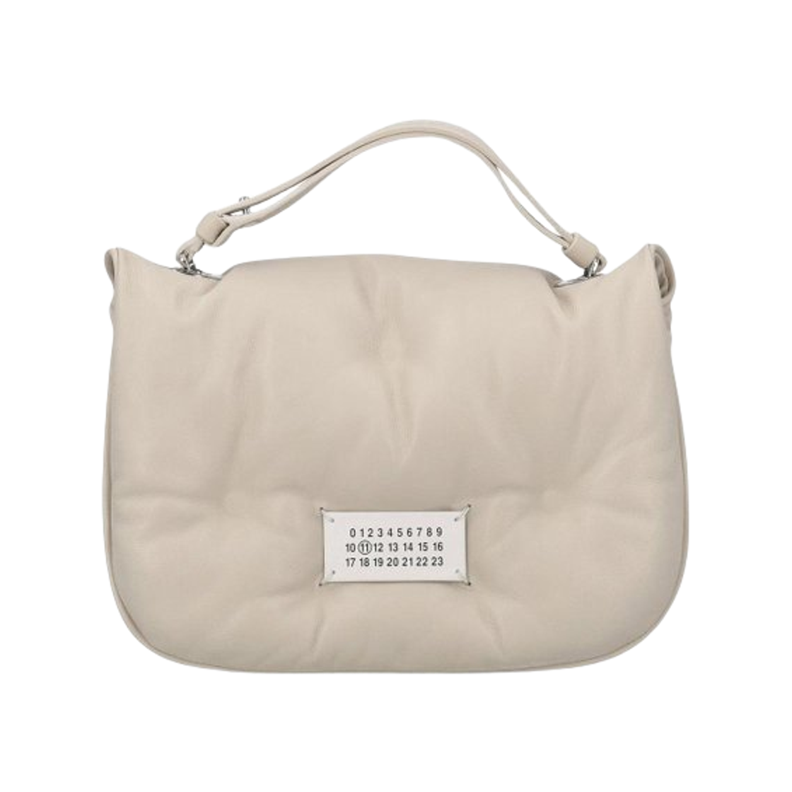 SB1WG0019P4300H9677 Maison Margiela Glam Slam Flap Small Shoulder Bag Light Grey