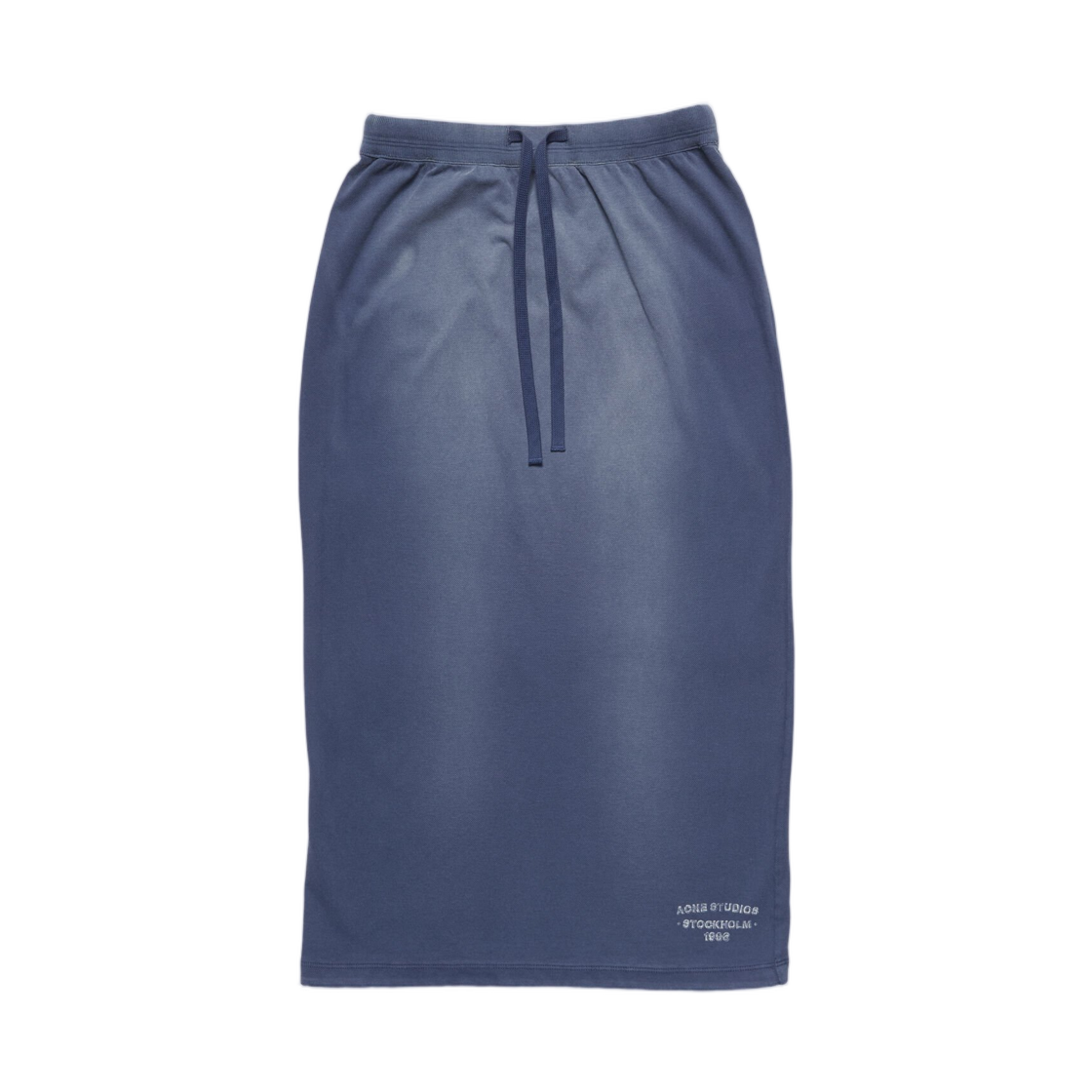 (W) 아크네 스튜디오 스프레이드 로고 스커트 네이비 블루((W) Acne Studios Sprayed Logo Skirt Navy Blue) - 1
