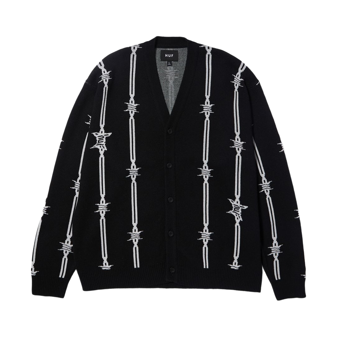 허프 바브드 와이어 가디건 블랙(HUF Barbed Wire Cardigan Black)