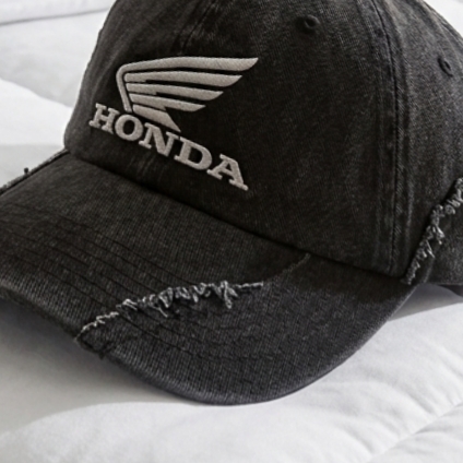 Honda Vintage Cutoff Cap Black 착용 스타일