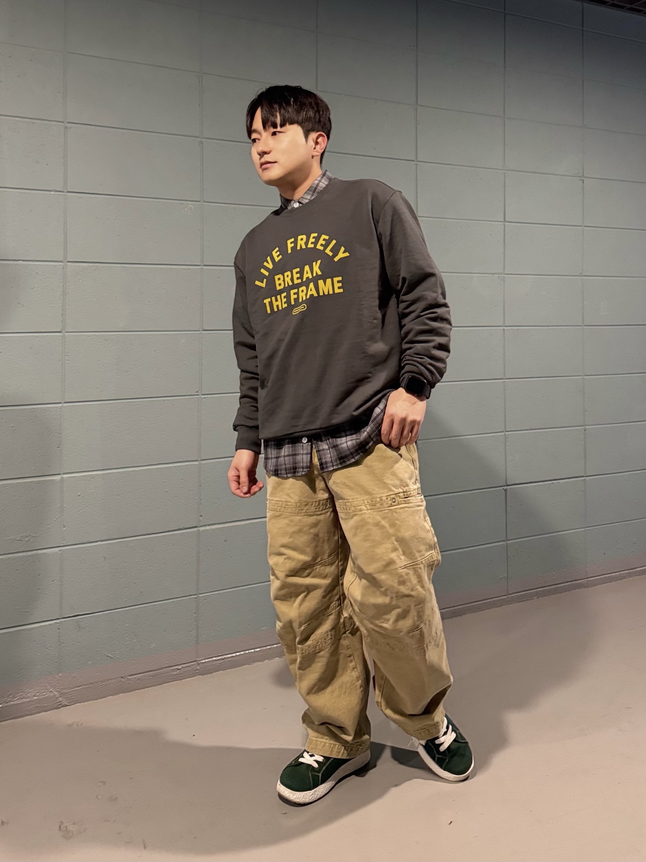 [6% 적립] LeMouton Buddy Darkgreen 착용 스타일 - 1