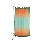 Gradation chiffon curtain / Mint&green / L Size