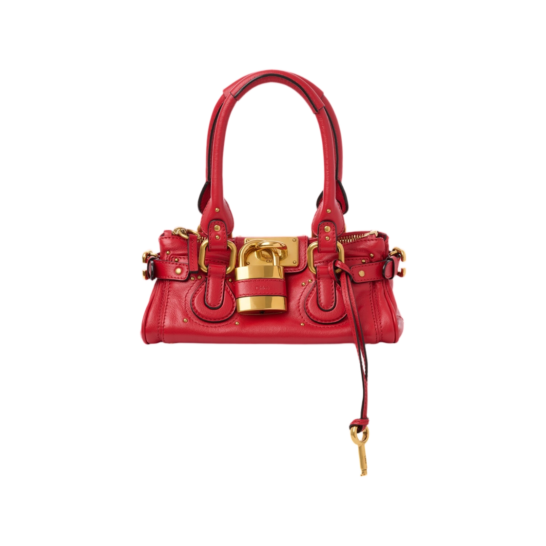 끌로에 스몰 패딩턴 백 그레인드 레더 튤립 레드(Chloe Small Paddington Bag in Grained Leather Tulip Red) - 1