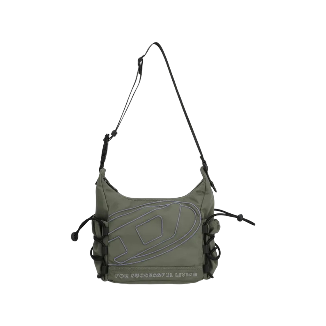 디젤 오발 D 로고 크로스바디백 그린(Diesel Oval D Logo Crossbody Bag Green)