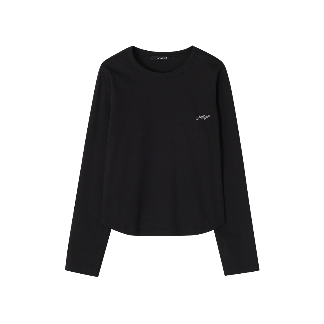(W) 송지오 컬렉션 플뢰르 엠브로이드 롱슬리브 블랙((W) SONGZIO COLLECTION Fleur Embroidered Long Sleeve Black) - 1
