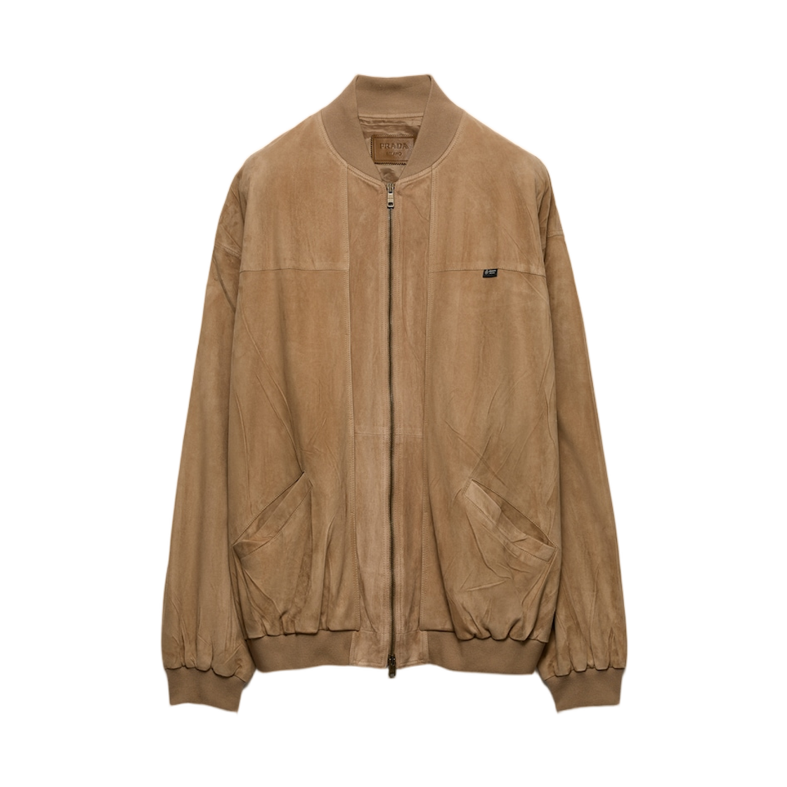 프라다 스웨이드 봄버 자켓 샌드 베이지(Prada Suede Bomber Jacket Sand Beige) - 1