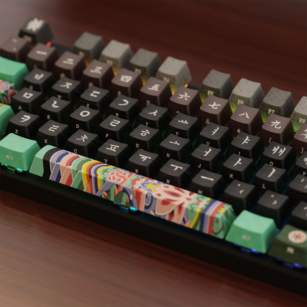 시이닷 블랙 단청 유선 LED 기계식 키보드 한국의 미(C.e.dot Dancheong Wired LED Mechanical Keyboard) - 5
