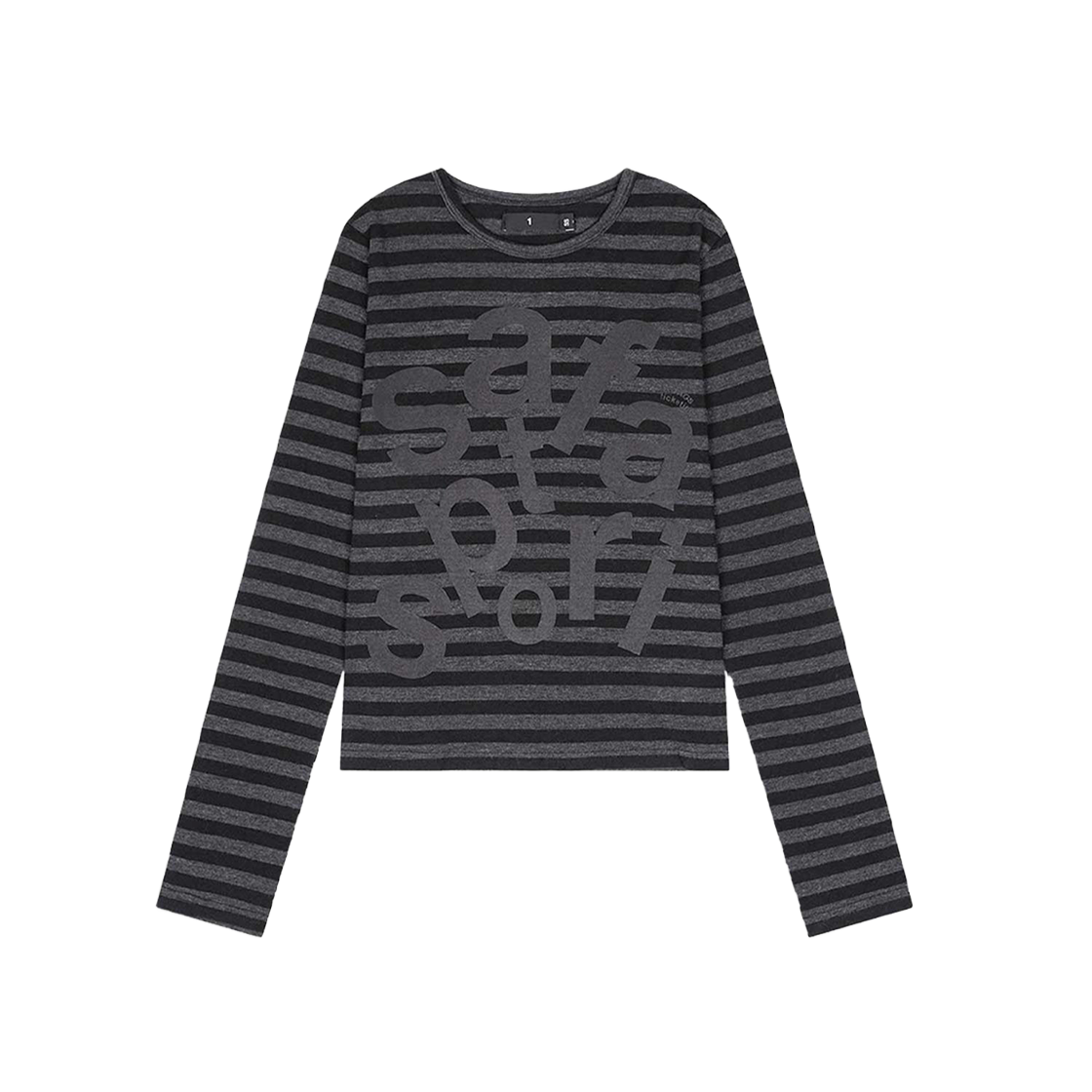[KREAM 단독] 사파리스팟 우먼 1/2 티켓팅 스트라이프 보더 티 블랙([KREAM 단독] Safarispot Women 1/2 Ticketing Stripe Border Tee Black)