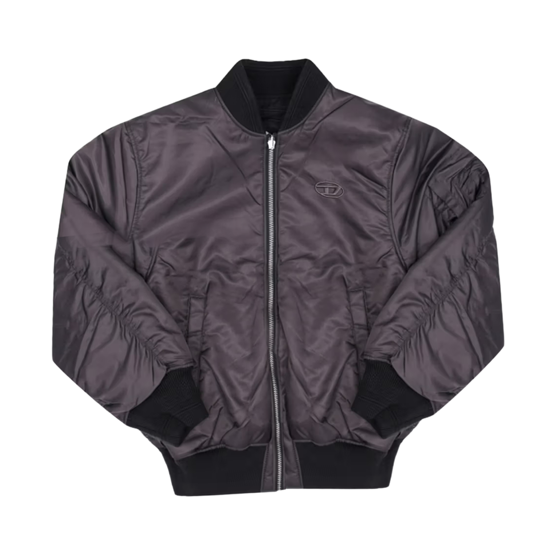 디젤 오발 D 로고 봄버 자켓 블랙(Diesel Oval D Logo Bomber Jacket Black) - 2