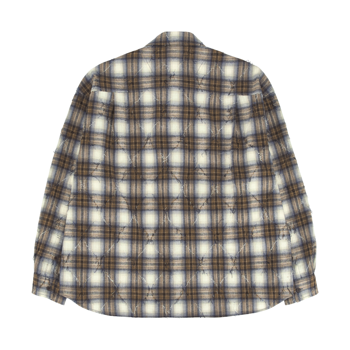 준지 아가일 니들 체크 루즈핏 셔츠 베이지 - 26SS(Juun.J Argyle Needle Check Loose Fit Shirt Beige - 26SS) - 2