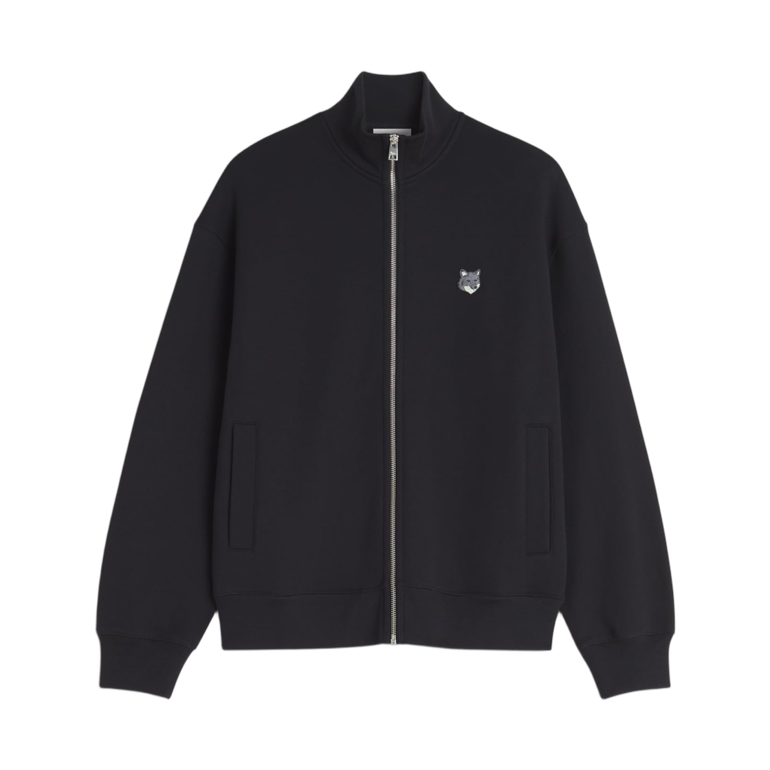 메종 키츠네 폭스 헤드 지퍼 컴포트 스웨트셔츠 블랙(Maison Kitsune Fox Head Zipped Comfort Sweatshirt Black)