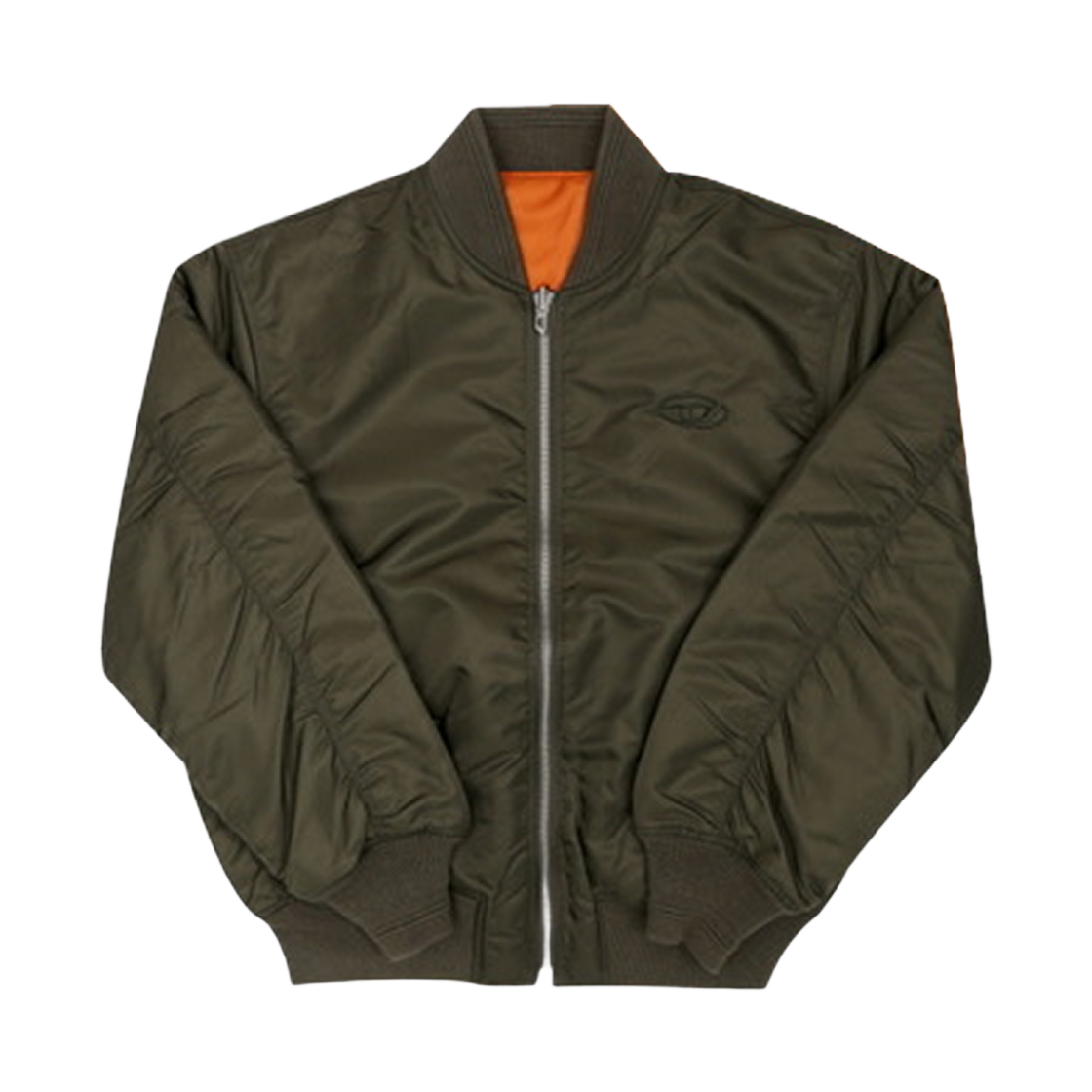디젤 오발 D 로고 봄버 자켓 밀리터리 그린(Diesel Oval D Logo Bomber Jacket Military Green)