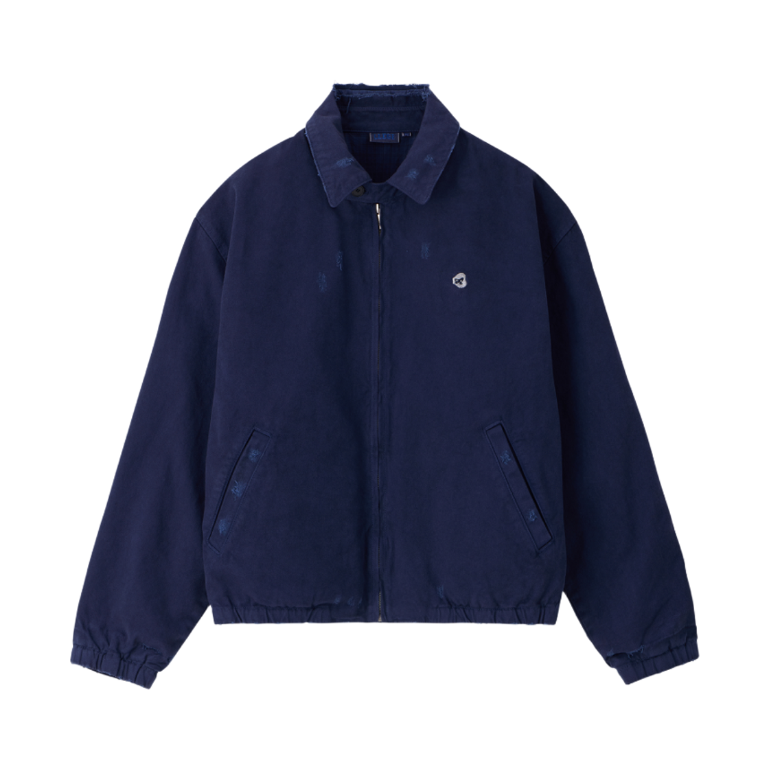 LL26SDJP001NV LLEGE Destroyed Denim Harrington Navy