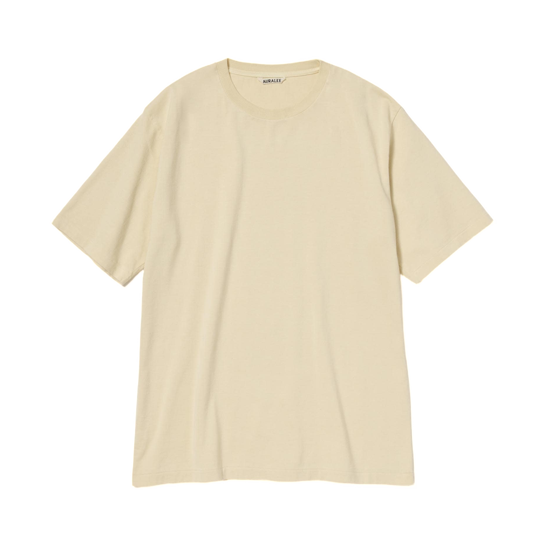 A00P02GT Auralee Luster Plaiting T-Shirt Ivory Beige - 26SS