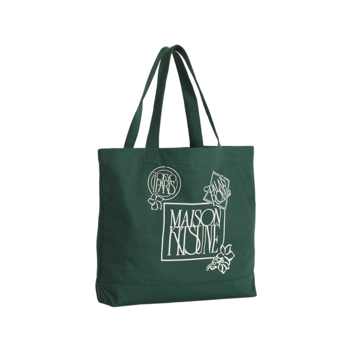메종 키츠네 아트 누보 스탬프 토트 보틀 그린(Maison Kitsune Art Nouveau Stamp Tote Bottle Green) - 2