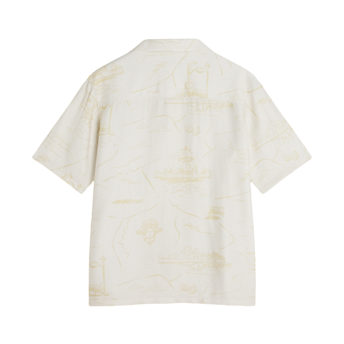 메종 키츠네 파리지앵 맵 리조트 셔츠 노블 베이지 스트로우(Maison Kitsune Parisian Map Resort Shirt Noble Beige Straw) - 2