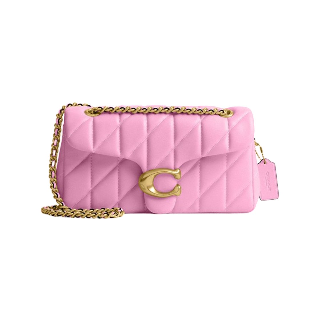 코치 태비 숄더백 26 필로우 퀼팅 브라스 플라워 핑크(Coach Tabby Shoulder Bag 26 with Pillow Quilting Brass Flower Pink)
