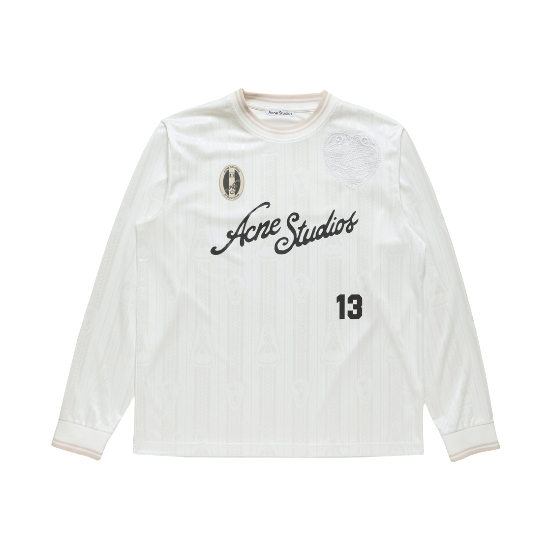 BL0437-100 Acne Studios Logo Sports Jersey Top White