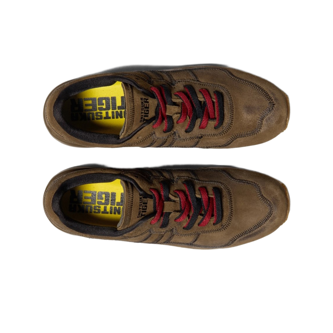 오니츠카 타이거 타이거 앨라이 스티치 브라운 스톰 바이브런트 옐로우(Onitsuka Tiger Tiger Ally Stitch Brown Storm Vibrant Yellow) - 2