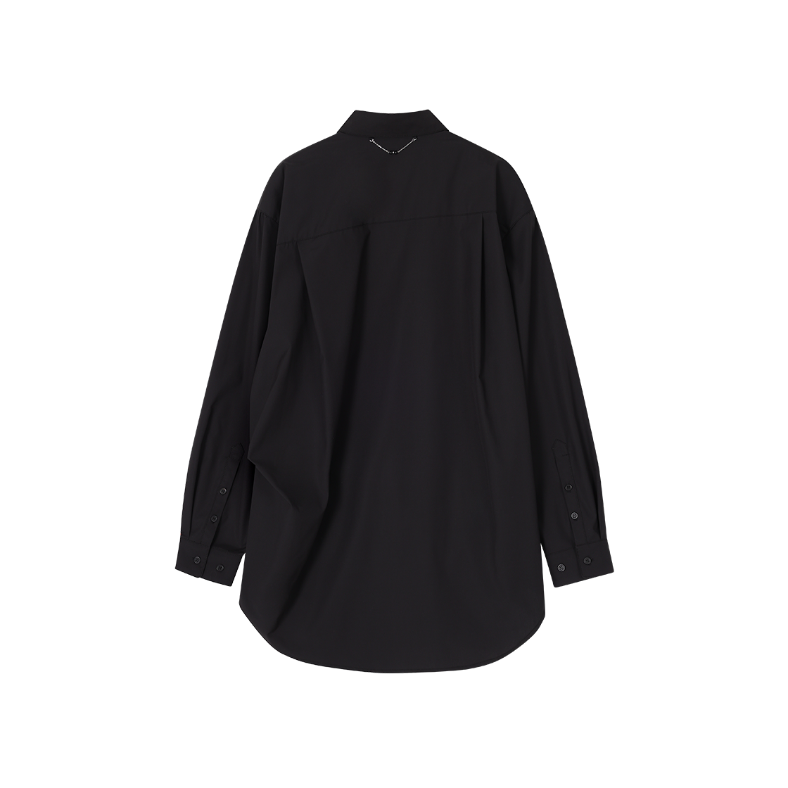 (W) 송지오 컬렉션 커브 드레이프 롱 셔츠 블랙((W) SONGZIO COLLECTION Curve Drape Long Shirt Black) - 2