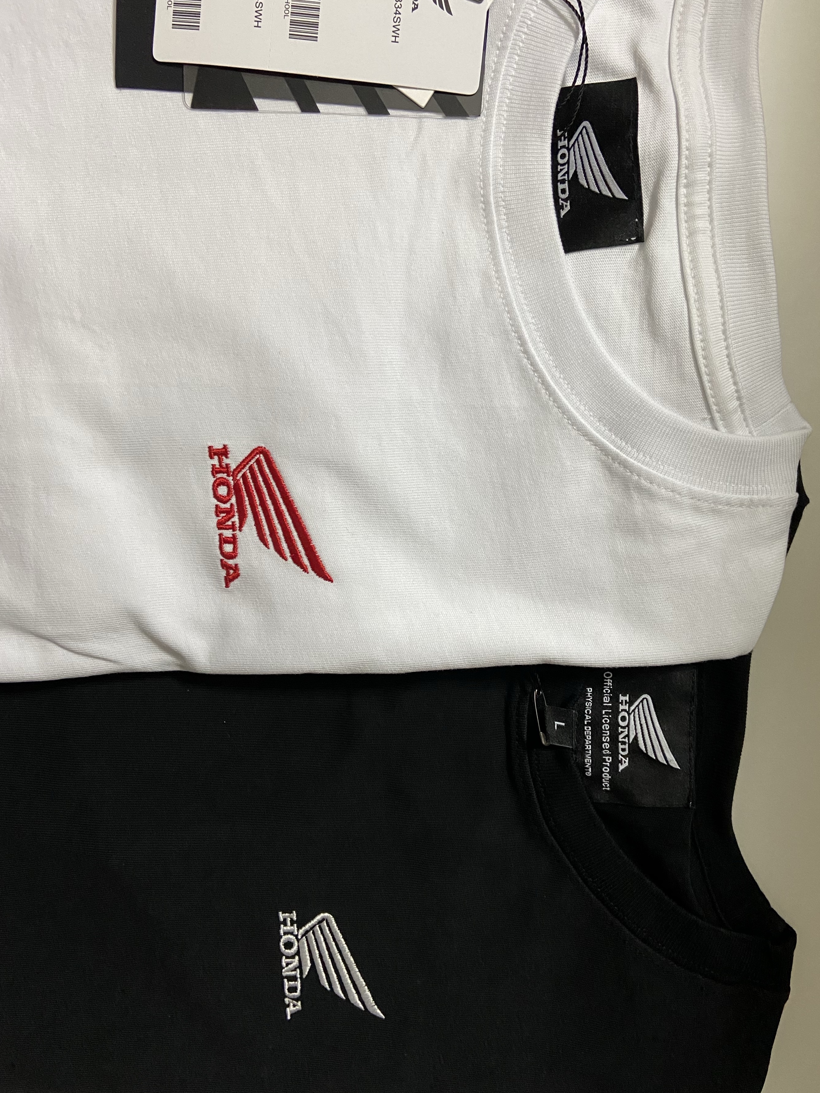 Honda 2Pack Original Wing Logo Long Sleeve White / Black 착용 스타일
