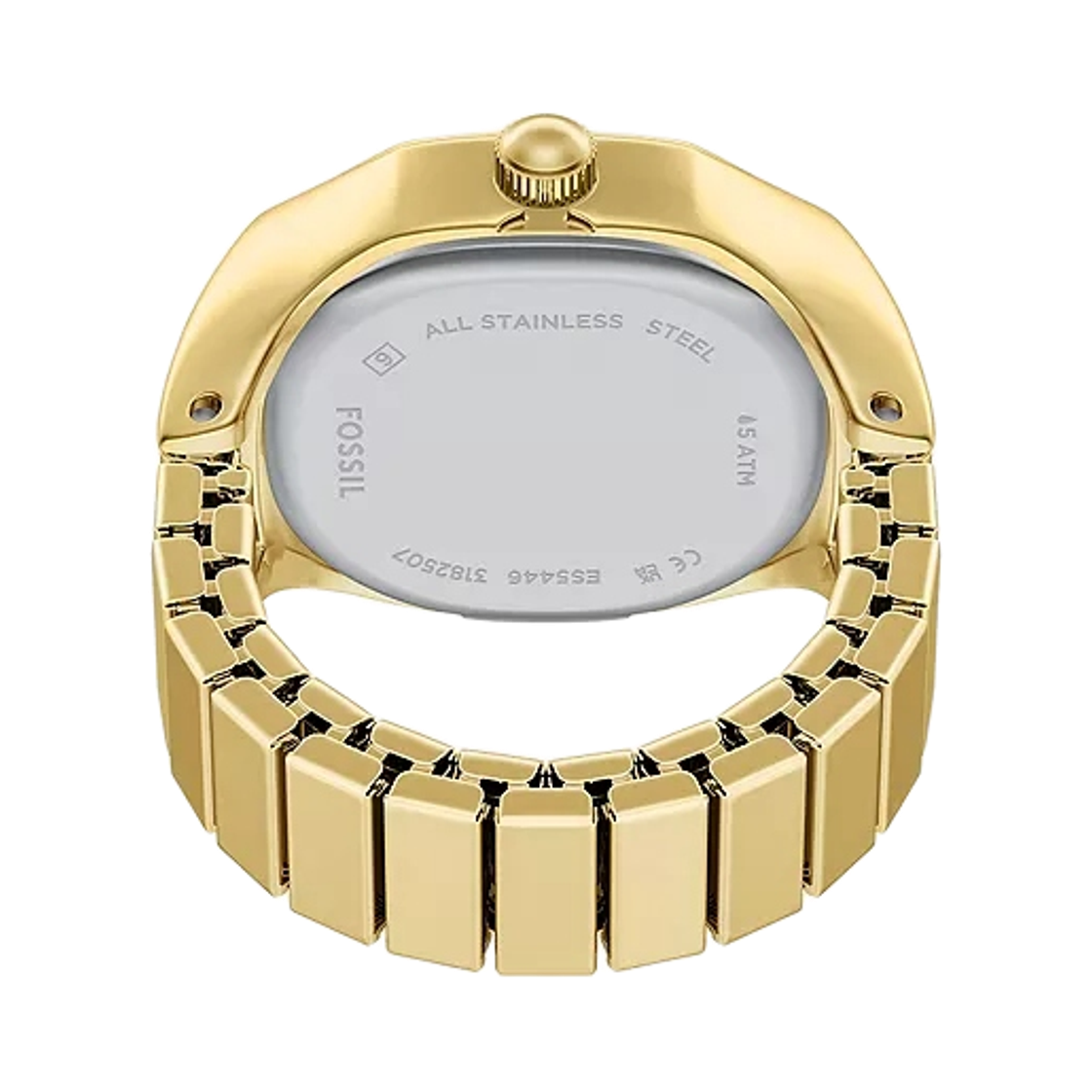 (W) 파슬 할로우 워치 링 쿼츠 투핸드 16mm 골드톤 스테인리스 스틸 크림 골드((W) Fossil Harlow Watch Ring Quartz Two-Hand 16mm Gold-Tone Stainless Steel Cream Gold) - 2