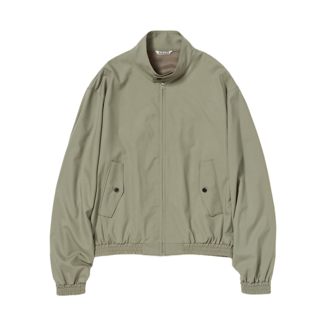A26SB01MT Auralee Ultra Fine Tropical Wool Zip Blouson Light Khaki - 26SS