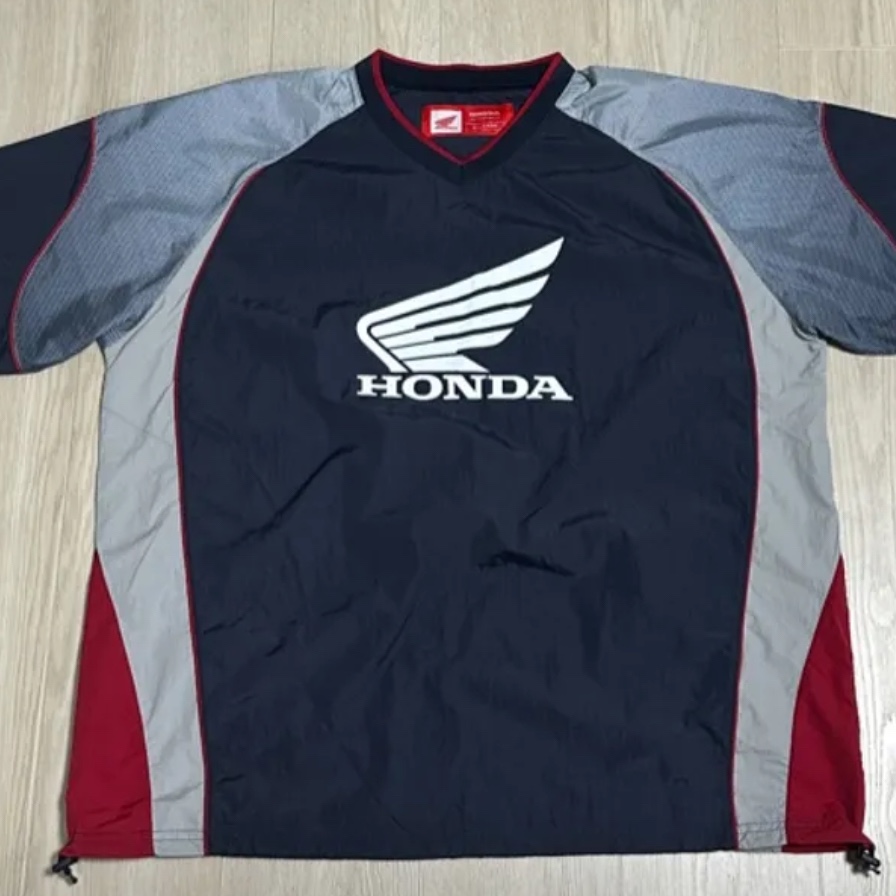 Honda Speed Track Nylon T-Shirt Navy 착용 스타일