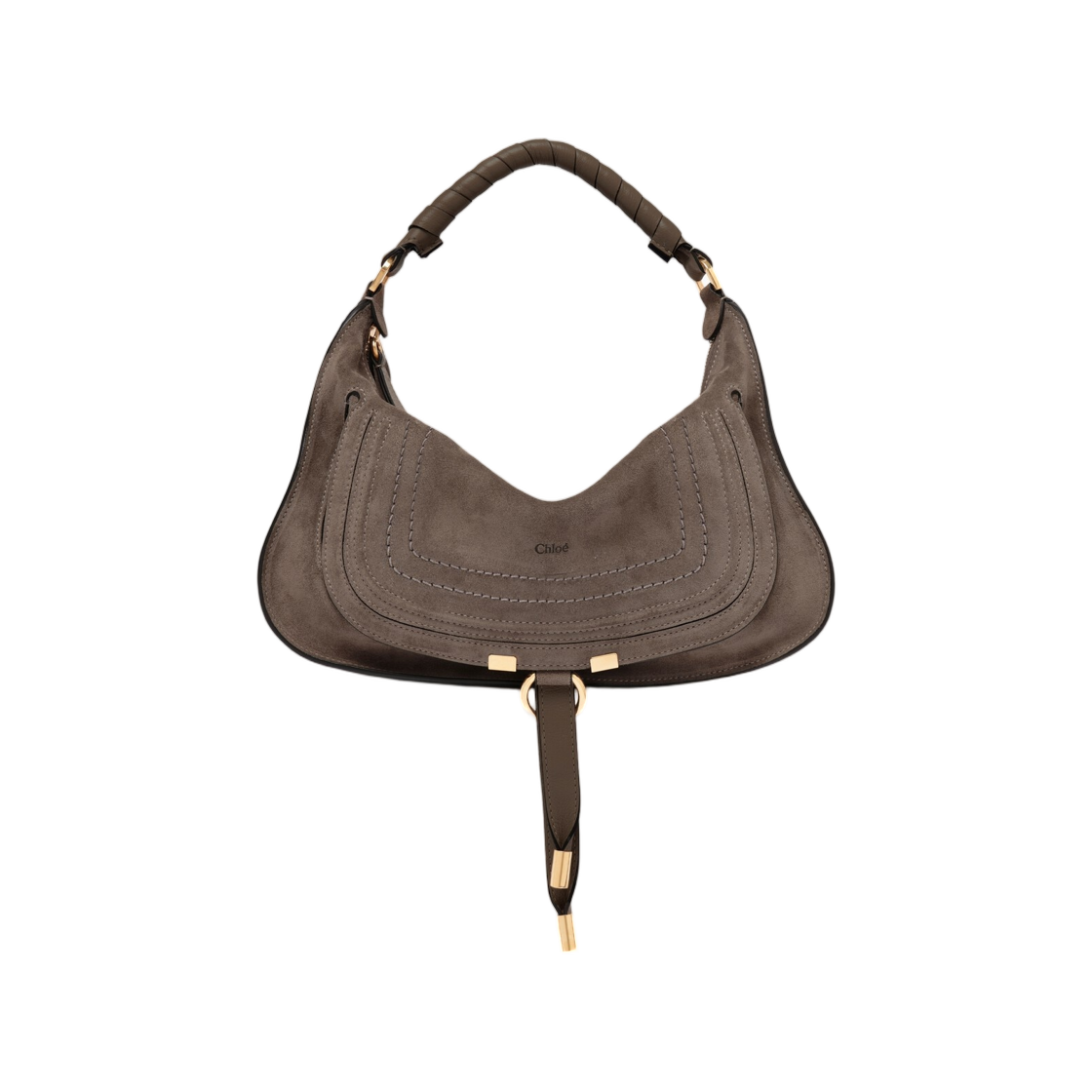 끌로에 스몰 마르씨 숄더백 스웨이드 레더 콜 브라운(Chloe Small Marcie Shoulder Bag in Suede Leather Kohl Brown)