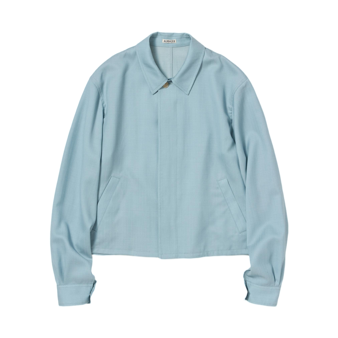 오라리 울 헤링본 블루종 더스티 블루 - 26SS(Auralee Wool Herringbone Blouson Dusty Blue - 26SS)