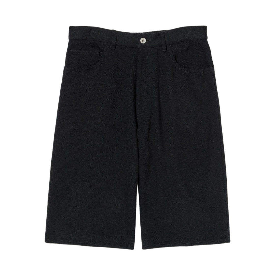 오라리 실크 넵 데님 5P 와이드 쇼츠 블랙 - 26SS(Auralee Silk Nep Denim 5P Wide Shorts Black - 26SS)