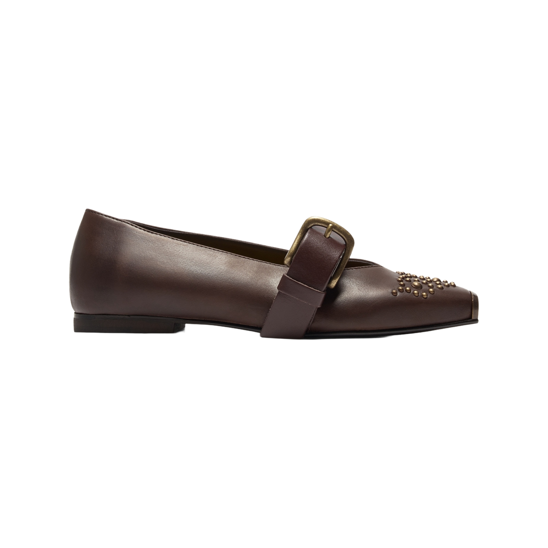 오니츠카 타이거 타이거 발레리나 스터드 브라운 스톰 퓨어 골드(Onitsuka Tiger Tiger Ballerina Studs Brown Storm Pure Gold) - 1