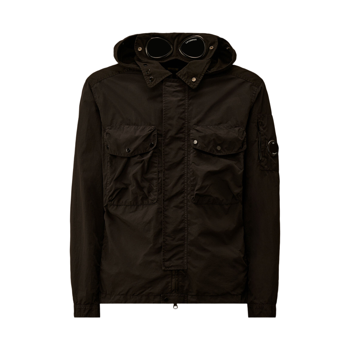 20CMOS017A005991G999 C.P. Company Flatt Nylon Mixed Goggle Overshirt Black - 26SS