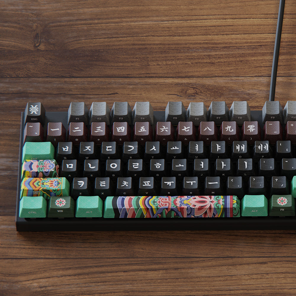 시이닷 블랙 단청 유선 LED 기계식 키보드 한국의 미(C.e.dot Dancheong Wired LED Mechanical Keyboard) - 2