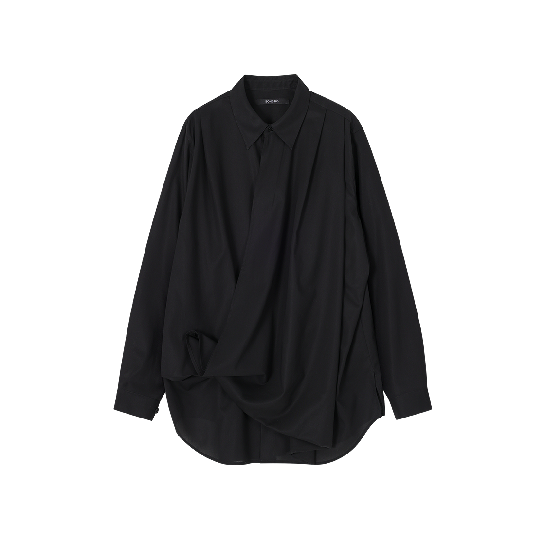 WI2SH700BK (W) SONGZIO COLLECTION Bias Drape Shirt Black