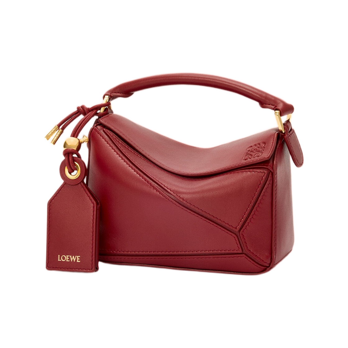 로에베 미니 페더라이트 퍼즐 백 나파 램스킨 번트 레드(Loewe Mini Featherlight Puzzle Bag In Nappa Lambskin Burnt Red) - 1