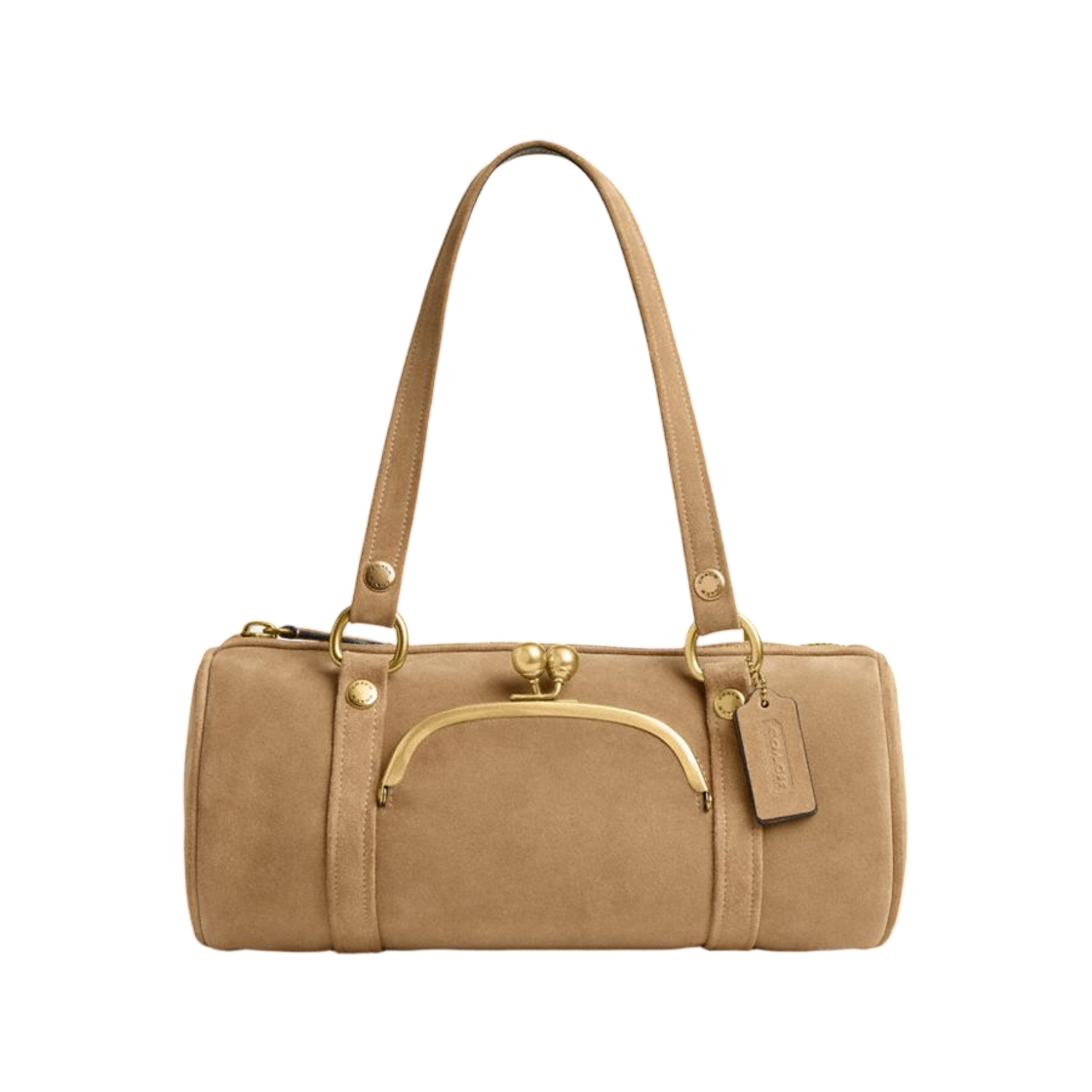 CDZ16-B4XIB Coach Kisslock Barrel Bag Brass Soul