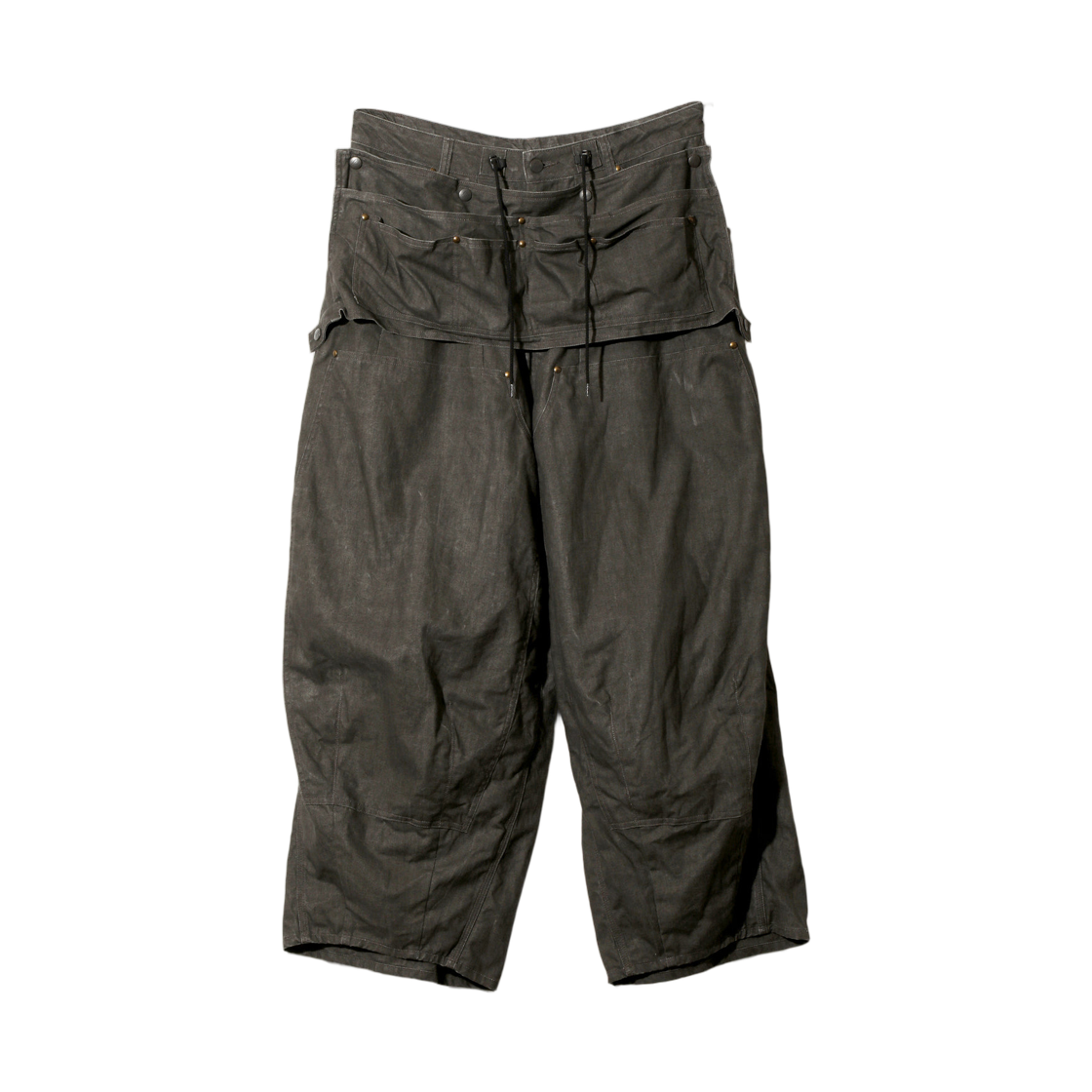 SX177 Needles H.D. Apron Painter Pant C/L Canvas Sumi Dye Black